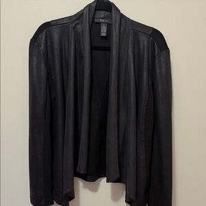 Style & Co. Black Open-Front Blazer